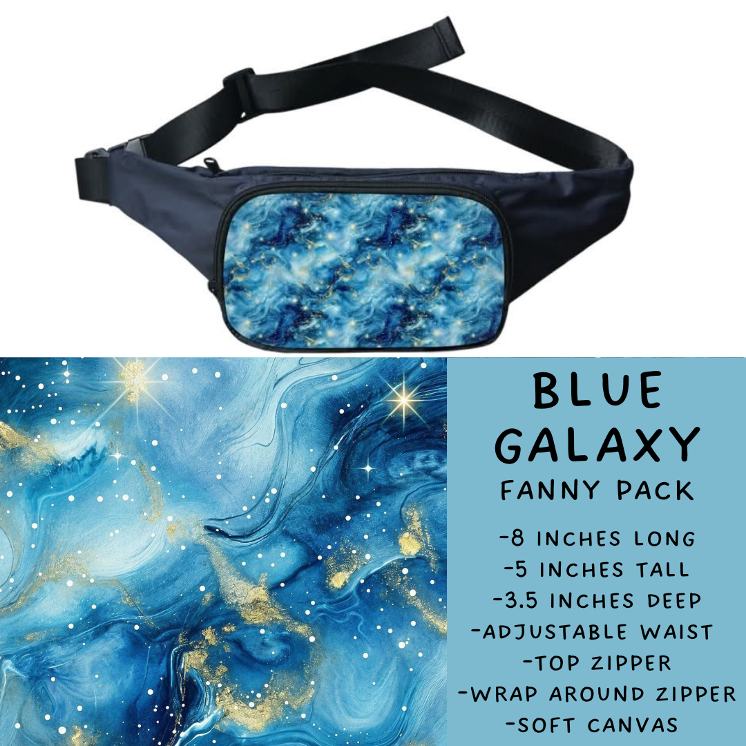 Batch #276 - Fanny Packs & Drawstring Backpacks - Closes 1/24 - ETA late March - Blue Galaxy Fanny Pack