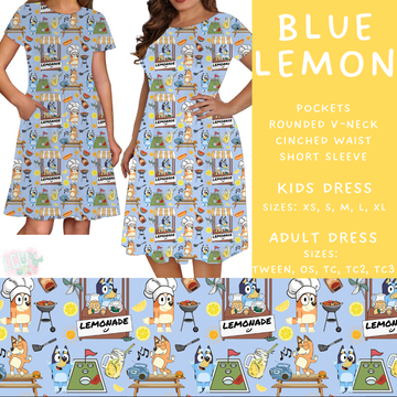 Batch #339 - Character Summer - Closes 5/15 - ETA mid July - Blue Lemon Adult & Kids Dresses