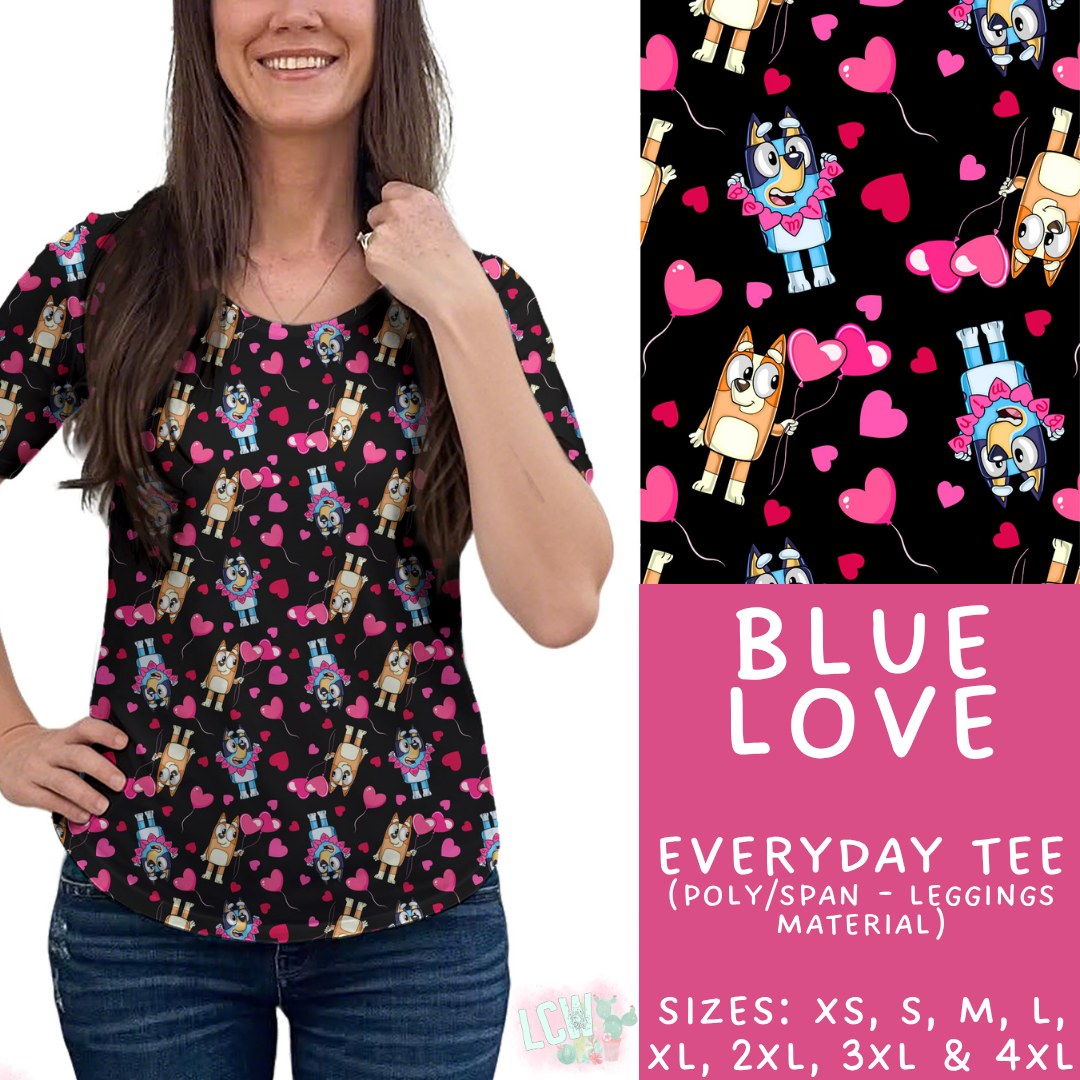 Batch #457 - Magical Character Love Collection - Closes 12/1 - ETA mid Jan - Blue Love Everyday Tee