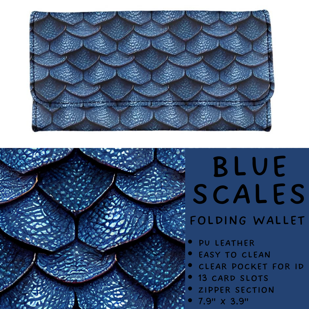 Batch #265 - Card Holders & Foldable Wallets - Closes 1/1 - ETA mid Feb - Blue Scales Foldable Wallet