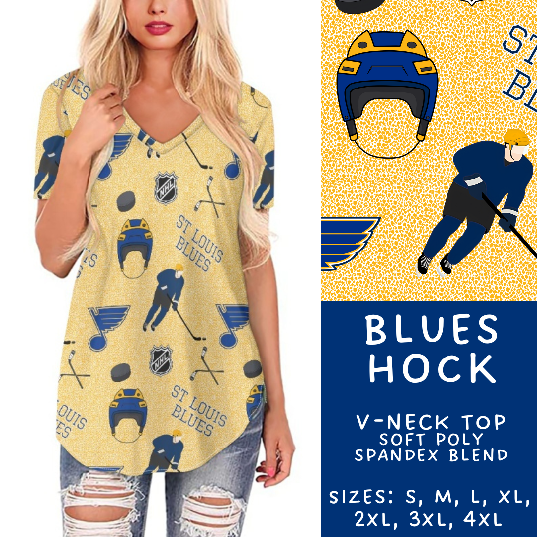 Batch #243 - Hockey - Closes 11/25 - ETA mid Jan - Blues Hock V-Neck Tee