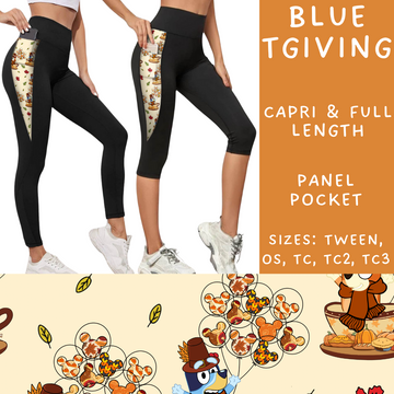 Batch #214 - Character Fall Sets - Closes 10/9 - ETA mid Nov - Blue TGiving Panel Pocket Full and Capri Length Leggings