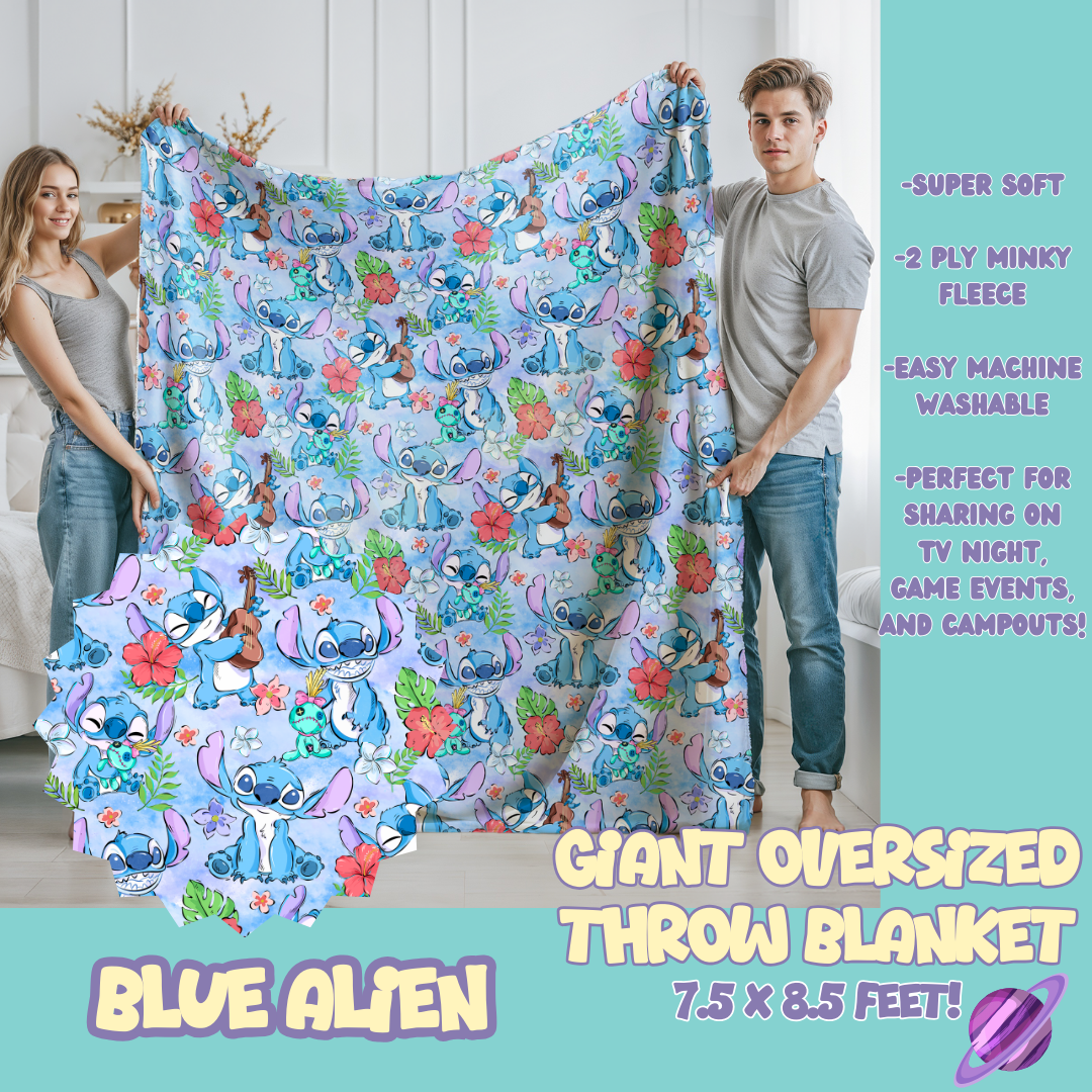 BLUE ALIEN - OVERSIZED THROW BLANKET 11 - PREORDER CLOSING 2/2