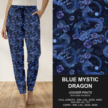 B314 - Preorder Blue Mystic Dragon Joggers (Closes 9/27. ETA: late Nov.)