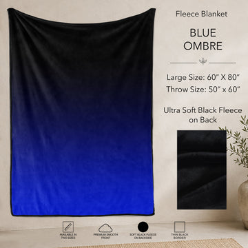B304 - Pre-Order Blue Ombre Fleece Blanket (Closes 7/31. ETA: early Oct)