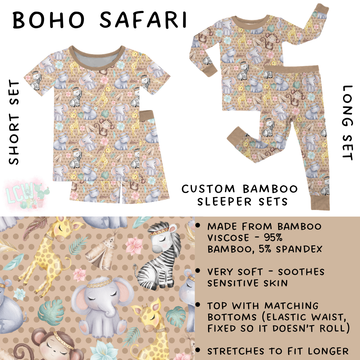Ready To Ship - Boho Safari Bamboo - 4T & 6T