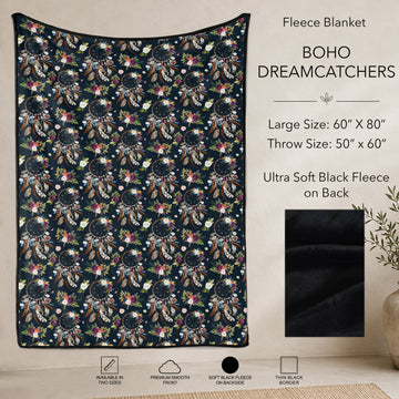 B304 - Pre-Order Boho Dreamcatchers Fleece Blanket (Closes 7/31. ETA: early Oct)