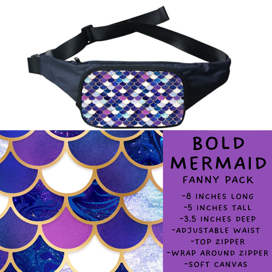 Batch #276 - Fanny Packs & Drawstring Backpacks - Closes 1/24 - ETA late March - Bold Mermaid Fanny Pack