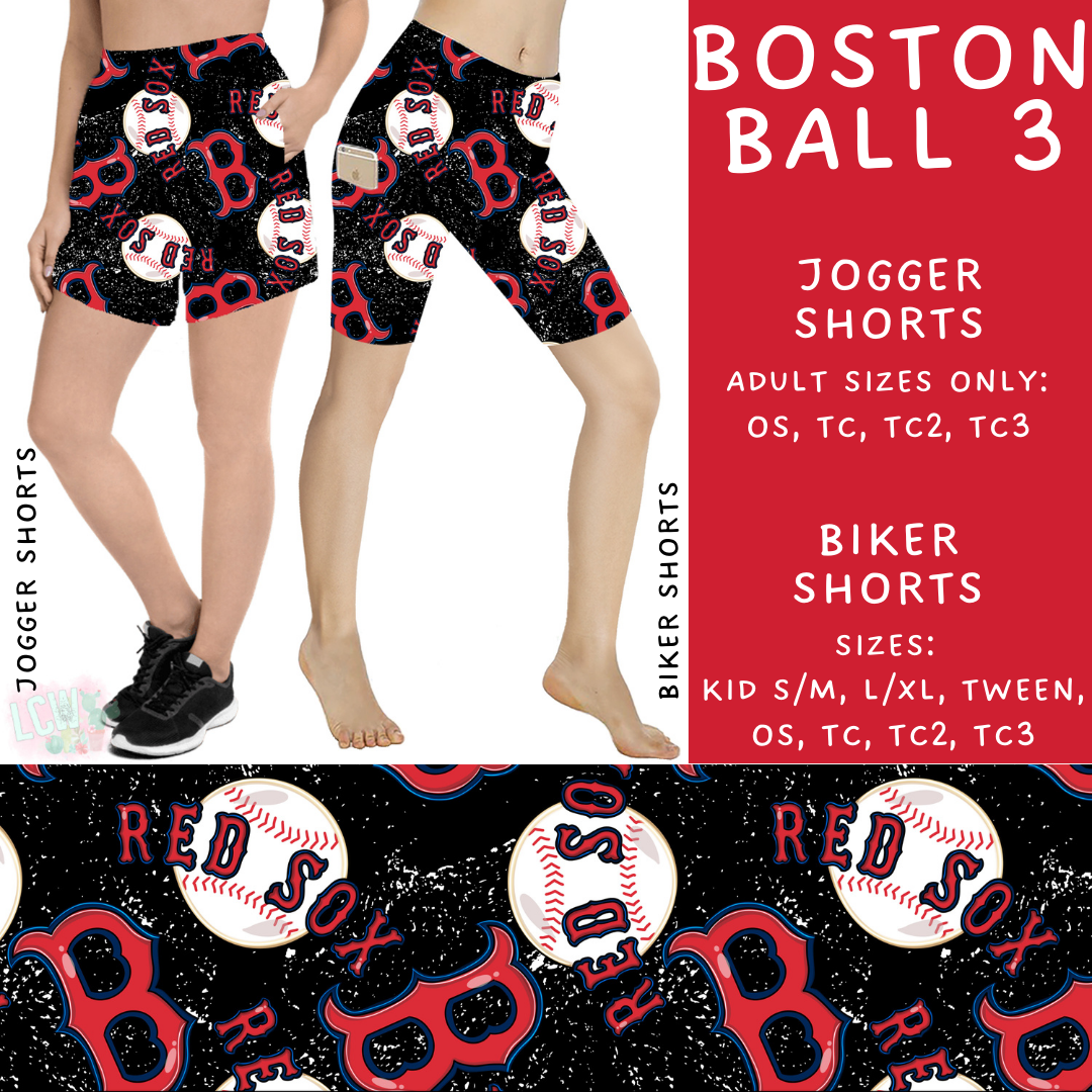 Batch #343 - Home Run Collection - Closes 5/22 - ETA mid July - Boston Ball 3 Biker & Jogger Shorts