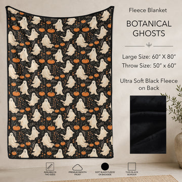 B304 - Pre-Order Botanical Ghosts Fleece Blanket (Closes 7/31. ETA: early Oct)