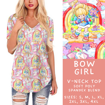 Batch #249 - October Request Run - Closes 12/6 - ETA late Jan - Bow Girl V-Neck Tee