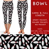 Ready To Ship - Bowl Full and Capri Length Leggings No Pocket TC Leggings, Capri Leggings OS, TC2
