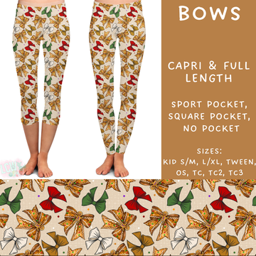 Batch #231 - Tis The Season - Closes 10/31 - ETA early/mid Dec - Bows Full and Capri Length Leggings