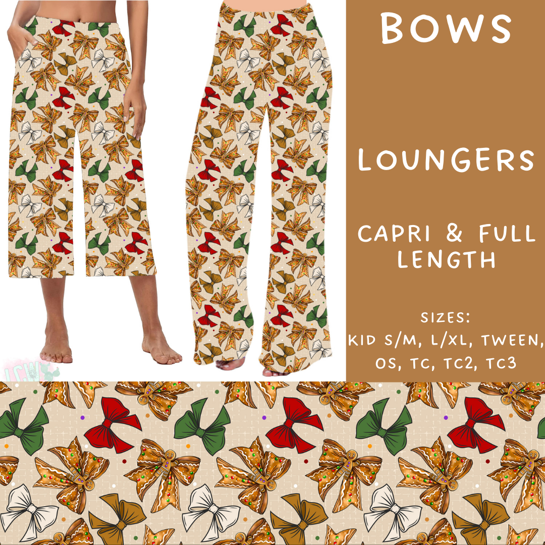 Batch #231 - Tis The Season - Closes 10/31 - ETA early/mid Dec - Bows Capri and Full Length Loungers