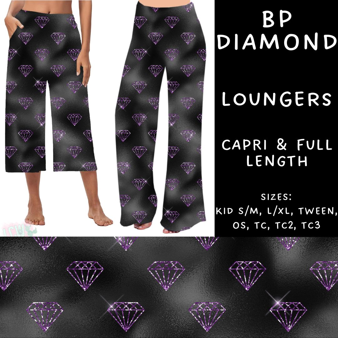 Batch #270 - Black and Purple - Closes 1/15 - ETA mid/late March - BP Diamond Capri and Full Length Loungers