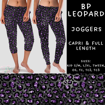 Batch #270 - Black and Purple - Closes 1/15 - ETA mid/late March - BP Leopard Full and Capri Length Joggers