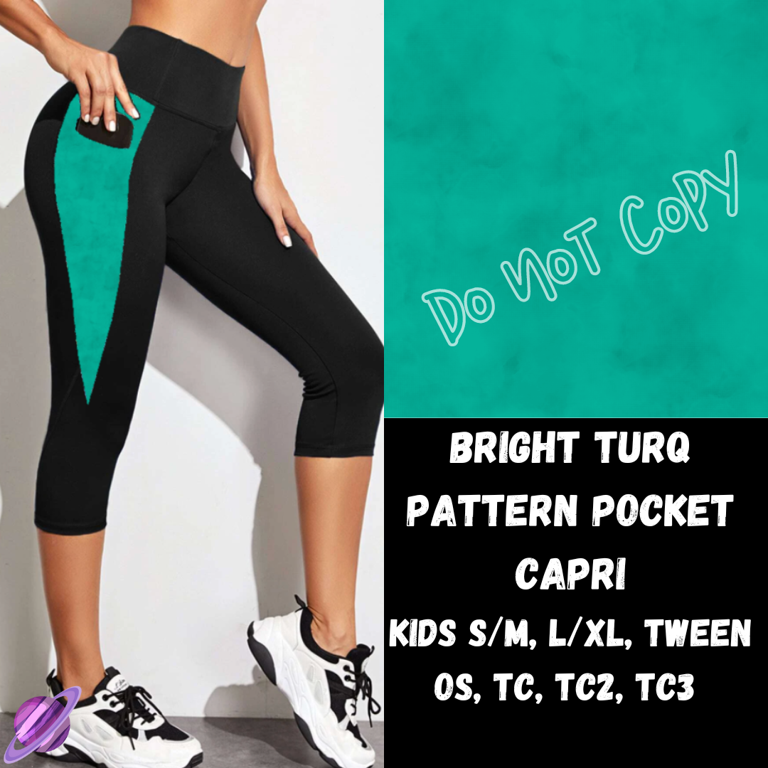 BRIGHT TURQ - LEGGING/CAPRI/SHORTS -COLORBLAST PPO-PREORDER CLOSING 5/9