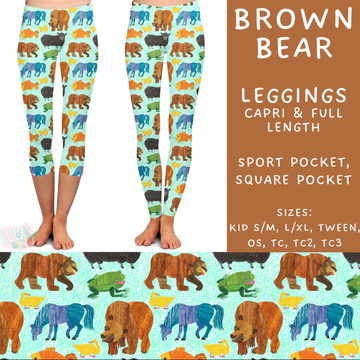 Batch #272 - Storybook Collection - Closes 1/17 - ETA late March - Brown Bear Full and Capri Length Leggings