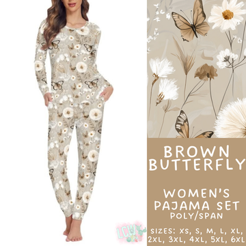 Batch #344 - Family Pajama Party - Closes 5/23 - ETA late July - Brown Butterfly Women's Pajama Set