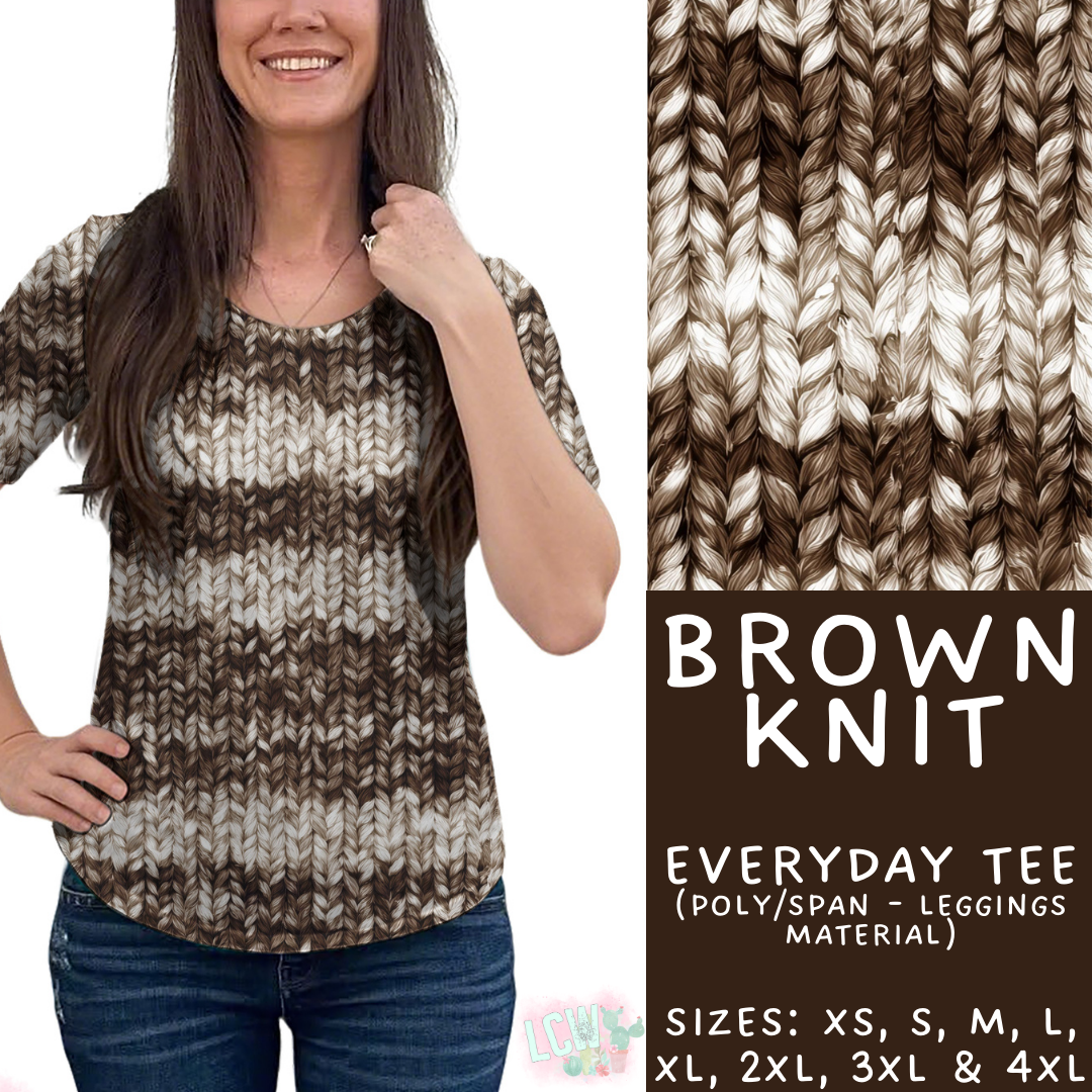 Batch #461 - October Request Run - Closes 12/9 - ETA late Jan - Brown Knit Everyday Tee