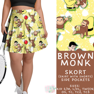 Batch #456 - Storybook Collection 4 - Closes 11/28 - ETA late Jan - Brown Monk Skort