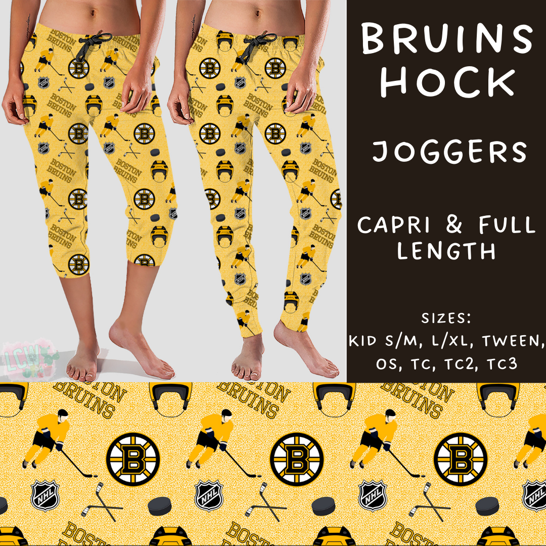 Batch #243 - Hockey - Closes 11/25 - ETA mid Jan - Bruins Hock Full and Capri Length Joggers