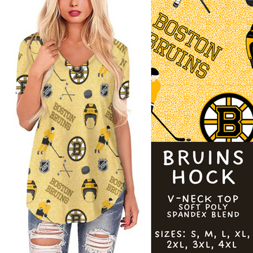 Batch #243 - Hockey - Closes 11/25 - ETA mid Jan - Bruins Hock V-Neck Tee