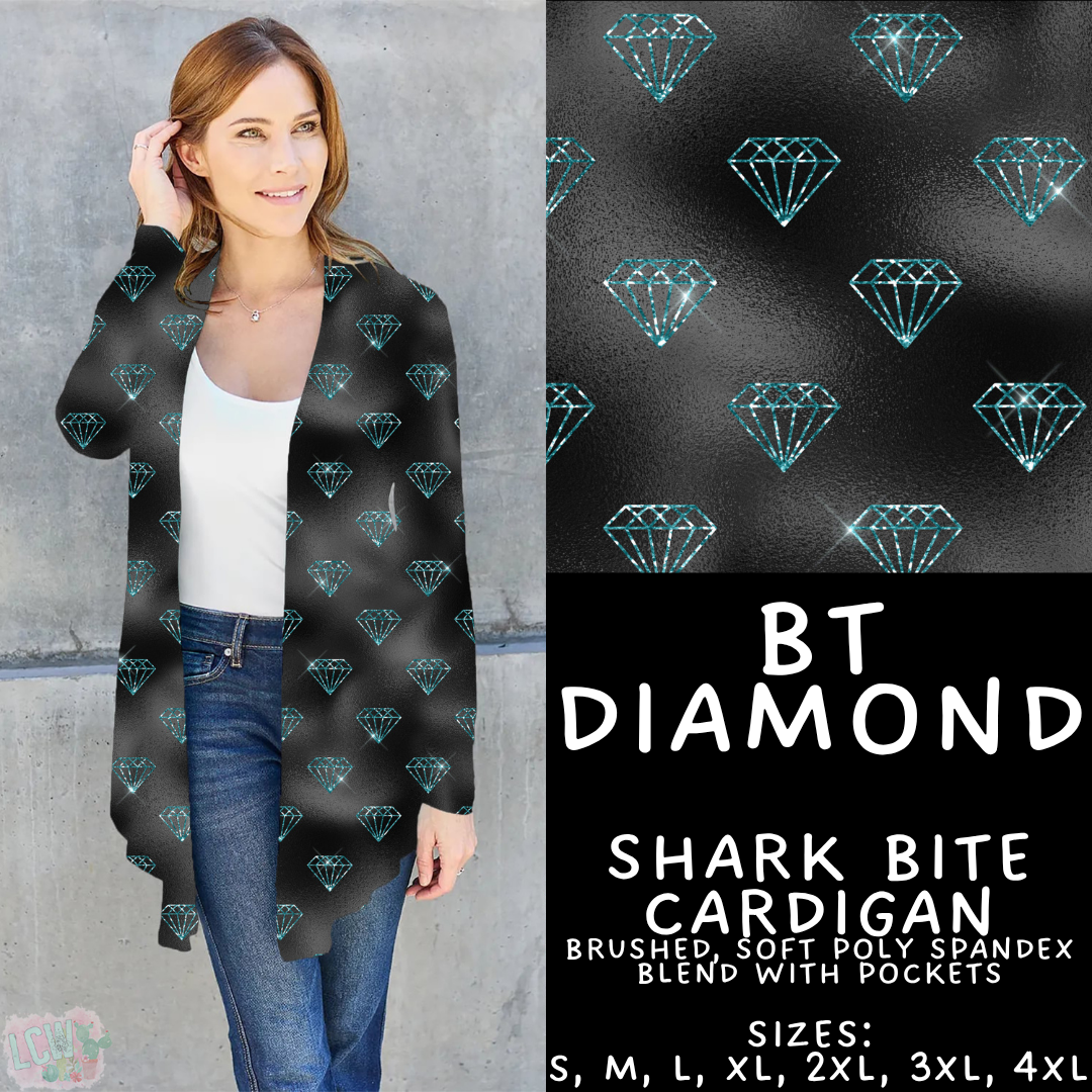 Batch #458 - Black & Teal Collection - Closes 12/3 - ETA late Jan - BT Diamond Cardigan