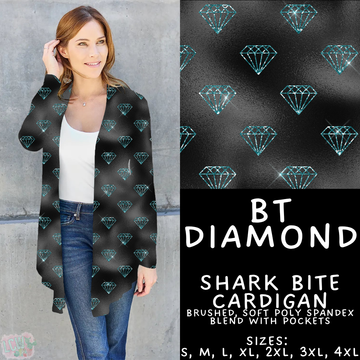 Batch #458 - Black & Teal Collection - Closes 12/3 - ETA late Jan - BT Diamond Cardigan