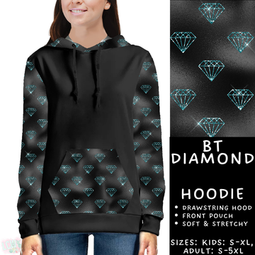 Batch #458 - Black & Teal Collection - Closes 12/3 - ETA late Jan - BT Diamond Hoodie