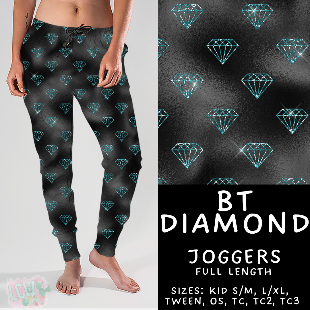 Batch #458 - Black & Teal Collection - Closes 12/3 - ETA late Jan - BT Diamond Joggers