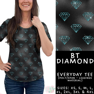 Batch #458 - Black & Teal Collection - Closes 12/3 - ETA late Jan - BT Diamond Everyday Tee