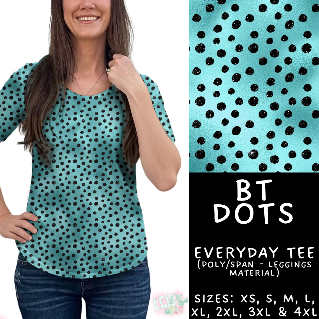 Batch #458 - Black & Teal Collection - Closes 12/3 - ETA late Jan - BT Dots Everyday Tee