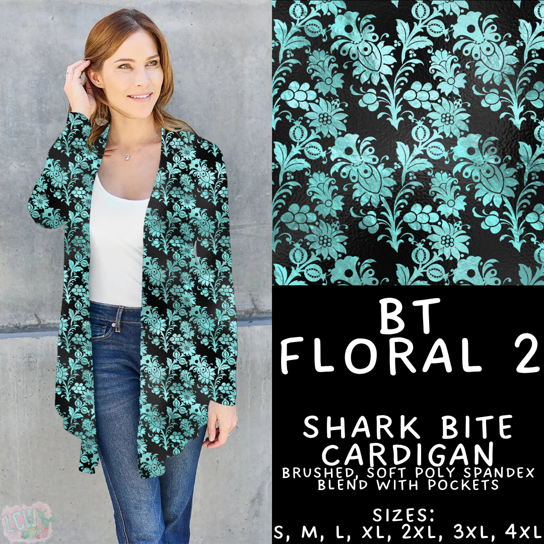 Batch #458 - Black & Teal Collection - Closes 12/3 - ETA late Jan - BT Floral 2 Cardigan