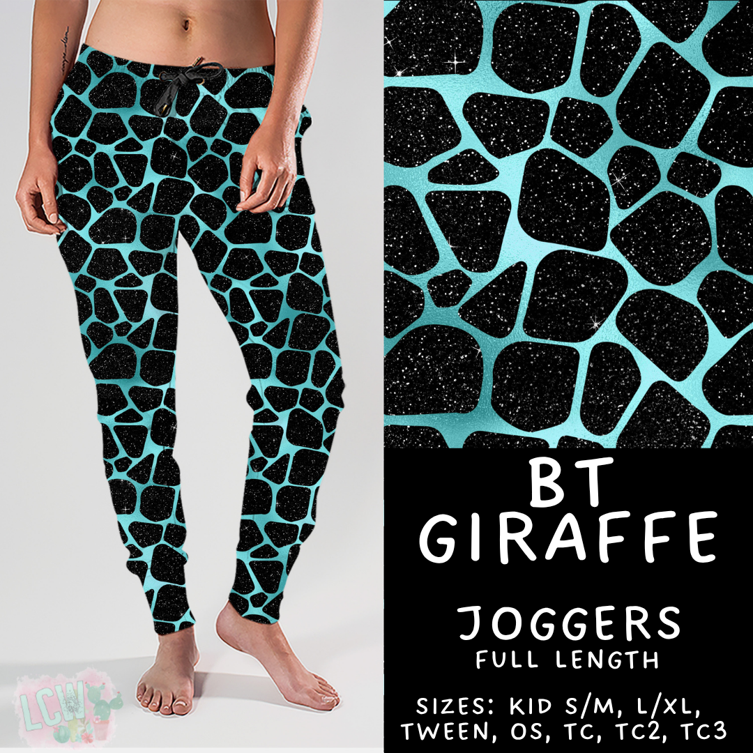 Batch #458 - Black & Teal Collection - Closes 12/3 - ETA late Jan - BT Giraffe Joggers