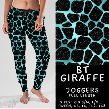 Batch #458 - Black & Teal Collection - Closes 12/3 - ETA late Jan - BT Giraffe Joggers