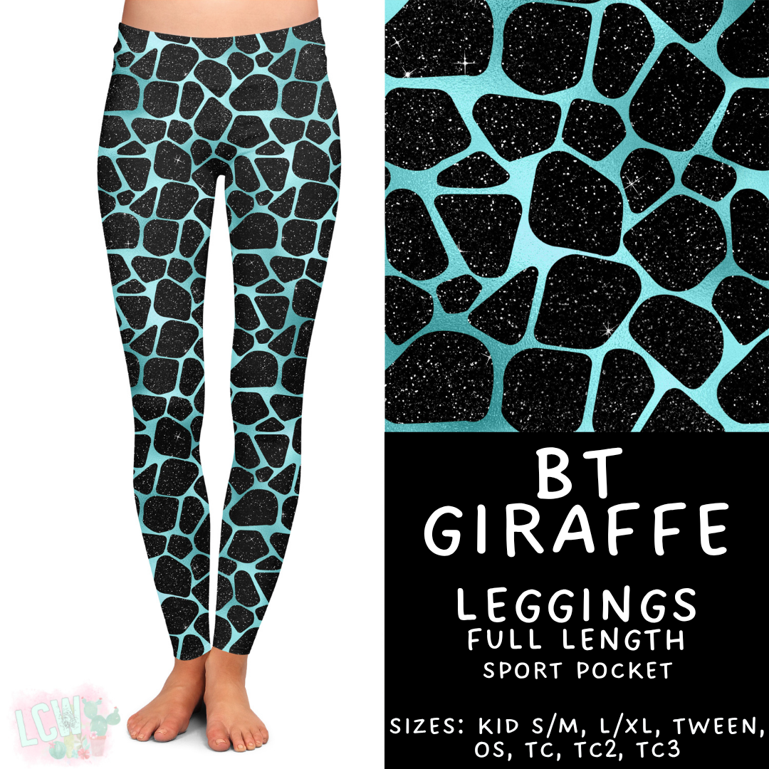 Batch #458 - Black & Teal Collection - Closes 12/3 - ETA late Jan - BT Giraffe Full Length Leggings