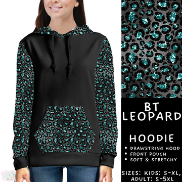 Batch #458 - Black & Teal Collection - Closes 12/3 - ETA late Jan - BT Leopard Hoodie