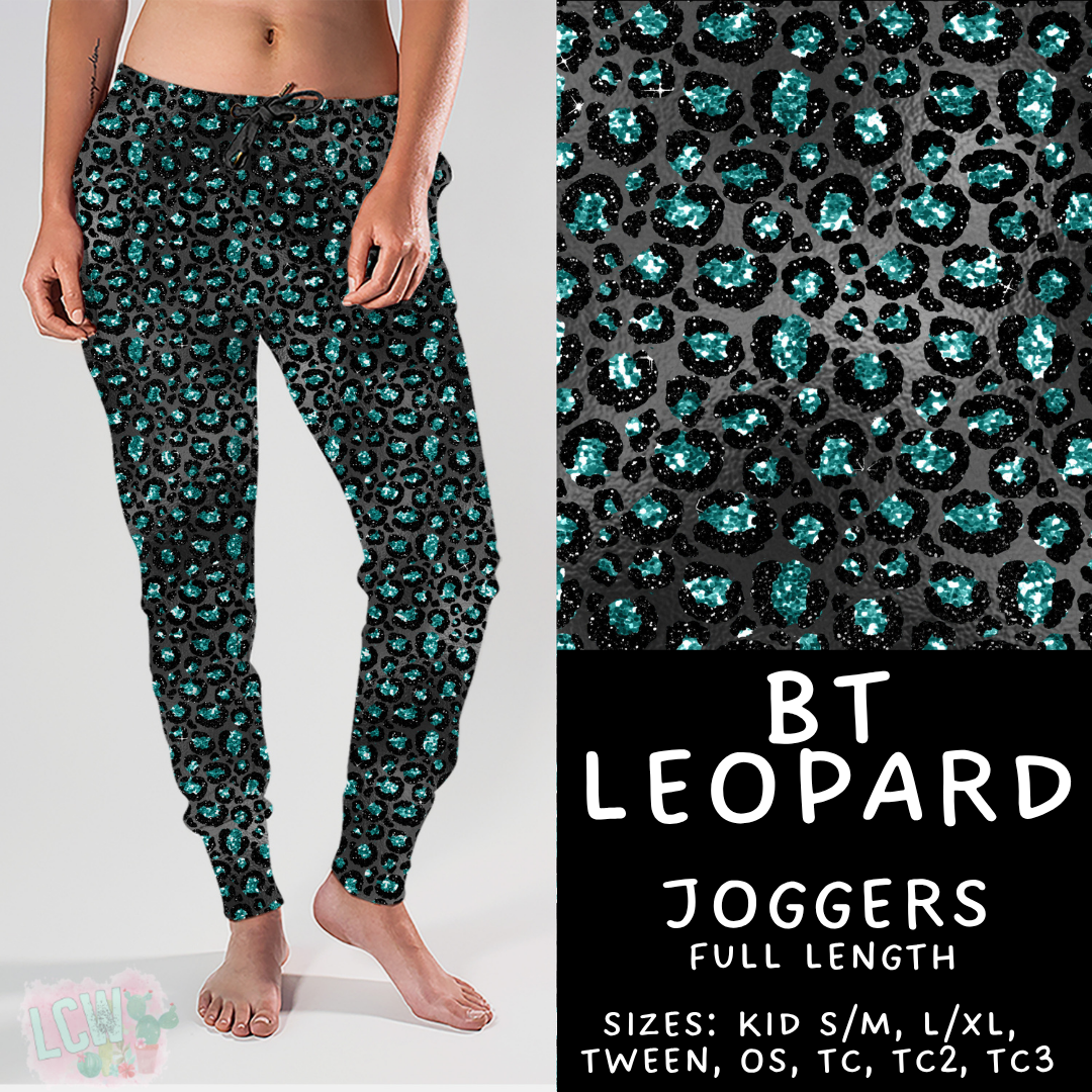 Batch #458 - Black & Teal Collection - Closes 12/3 - ETA late Jan - BT Leopard Joggers