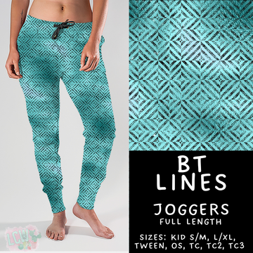 Batch #458 - Black & Teal Collection - Closes 12/3 - ETA late Jan - BT Lines Joggers