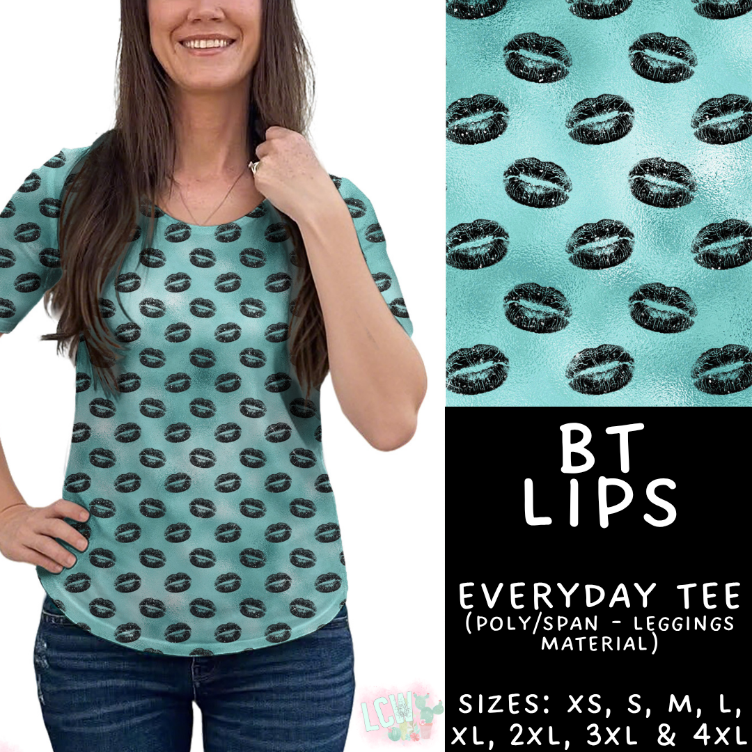 Batch #458 - Black & Teal Collection - Closes 12/3 - ETA late Jan - BT Lips Everyday Tee