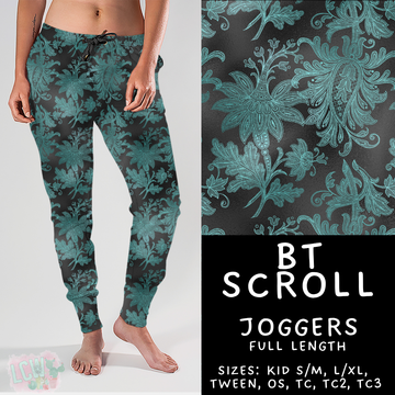 Batch #458 - Black & Teal Collection - Closes 12/3 - ETA late Jan - BT Scroll Joggers