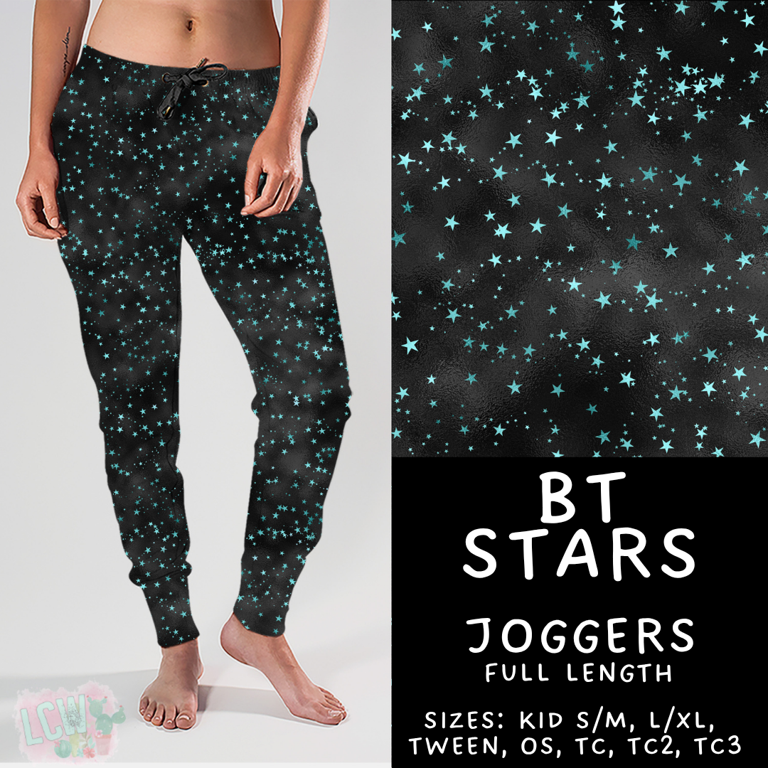 Batch #458 - Black & Teal Collection - Closes 12/3 - ETA late Jan - BT Stars Joggers
