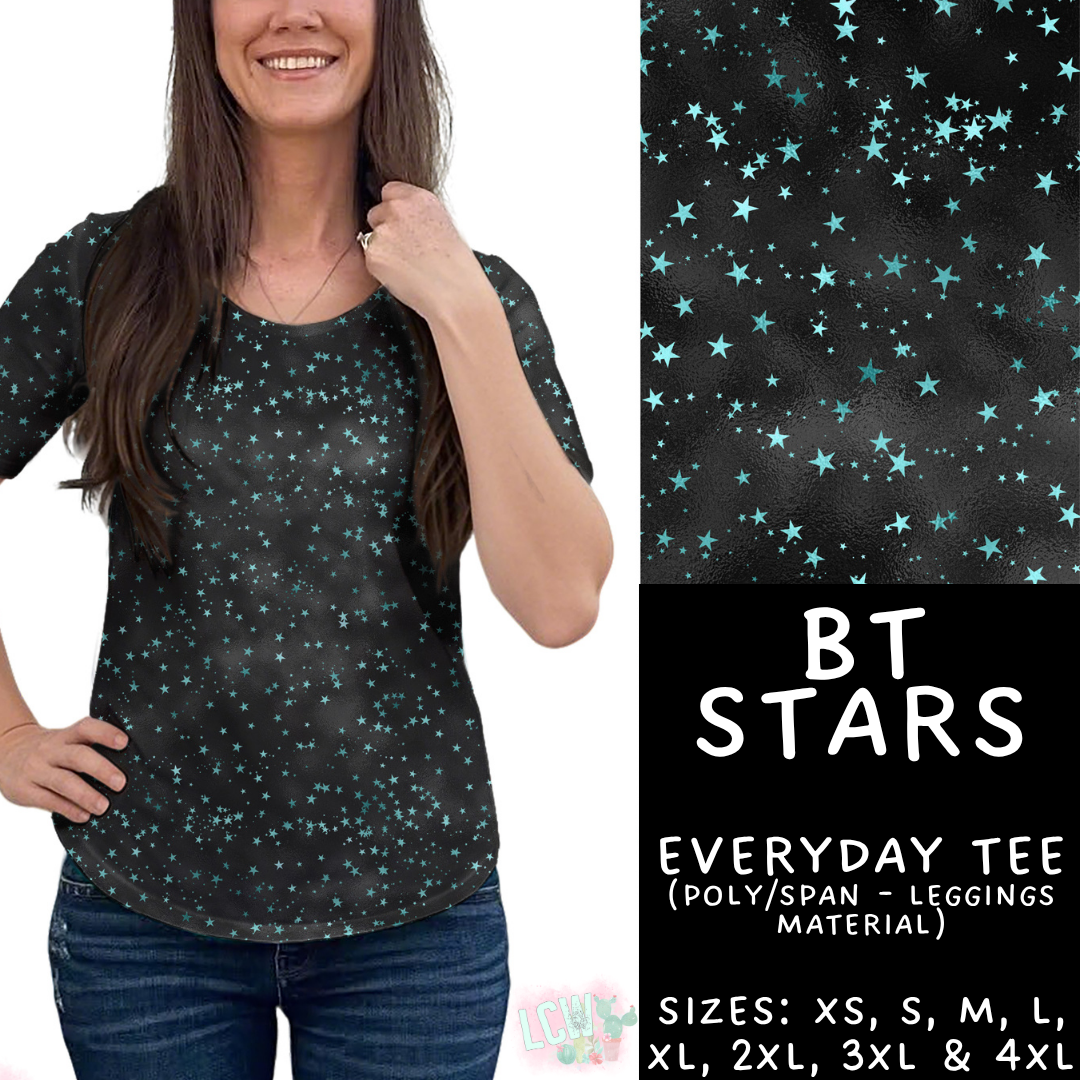 Batch #458 - Black & Teal Collection - Closes 12/3 - ETA late Jan - BT Stars Everyday Tee