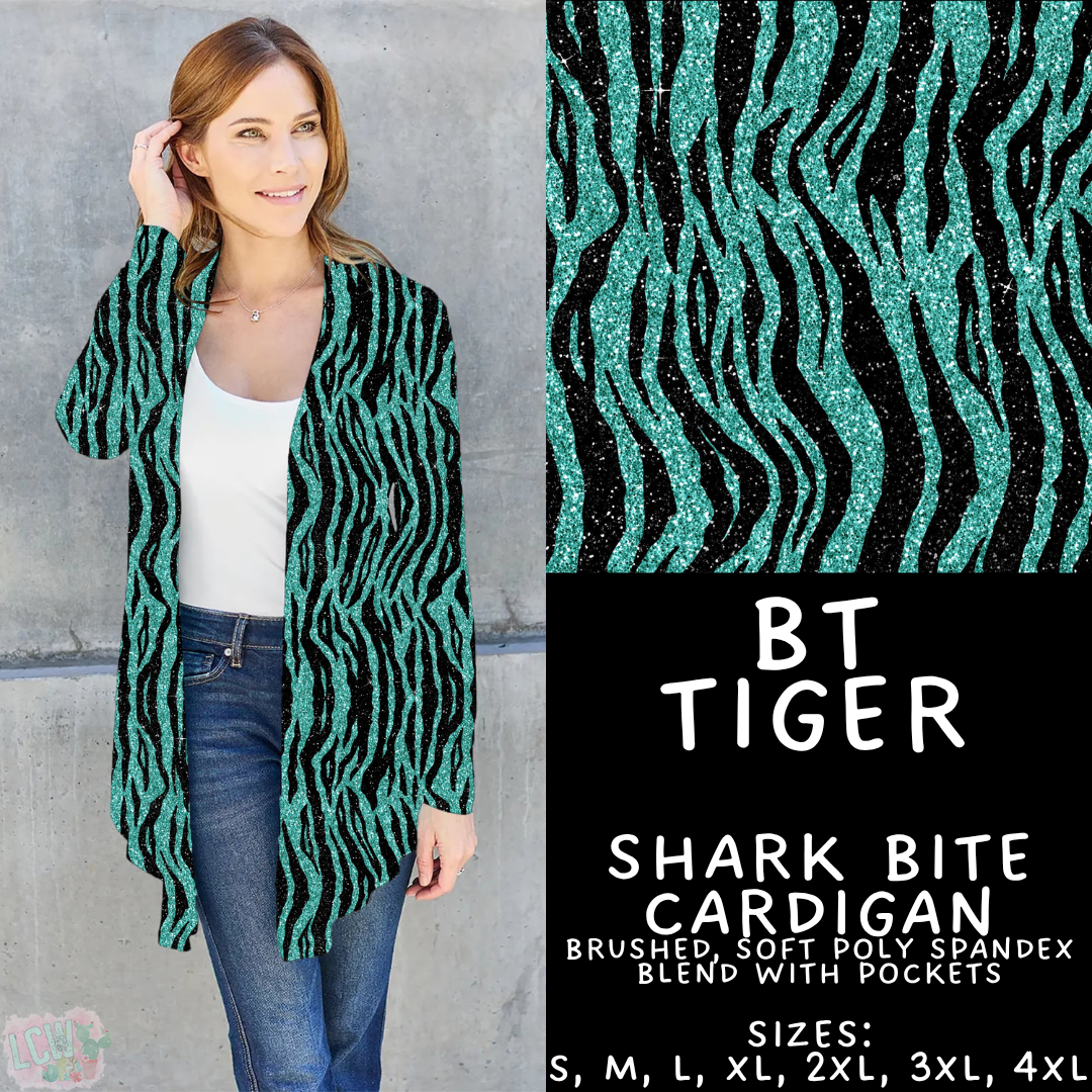 Batch #458 - Black & Teal Collection - Closes 12/3 - ETA late Jan - BT Tiger Cardigan