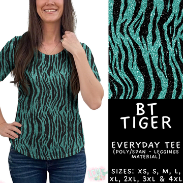 Batch #458 - Black & Teal Collection - Closes 12/3 - ETA late Jan - BT Tiger Everyday Tee