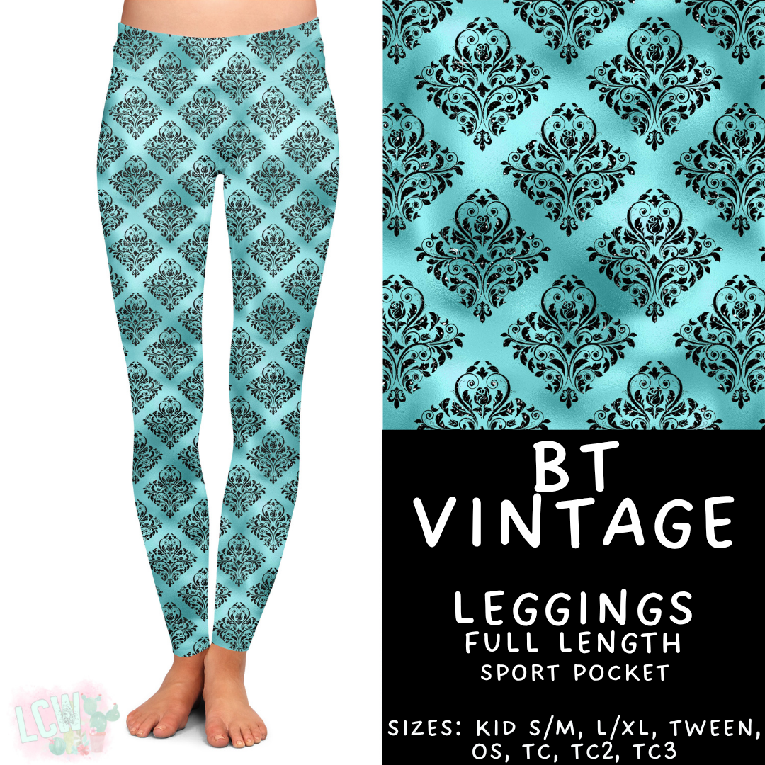 Batch #458 - Black & Teal Collection - Closes 12/3 - ETA late Jan - BT Vintage Full Length Leggings