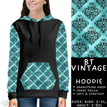 Batch #458 - Black & Teal Collection - Closes 12/3 - ETA late Jan - BT Vintage Hoodie
