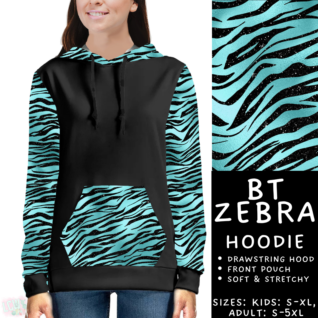 Batch #458 - Black & Teal Collection - Closes 12/3 - ETA late Jan - BT Zebra Hoodie