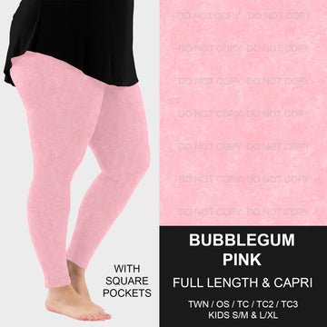 B216 - Preorder Bubblegum Pink Leggings w/ Pockets (Closes 3/09. ETA: late May)